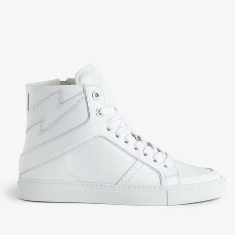 Zadig & Voltaire White High-Top Sneakers 38 or 7/7.5 US retails $348